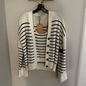 NWT La Ligne Sailor Cardigan + Sailor Tank